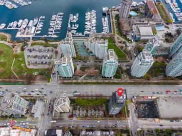 Aerial View of 1002 1723 Alberni Street, Vancouver, BC