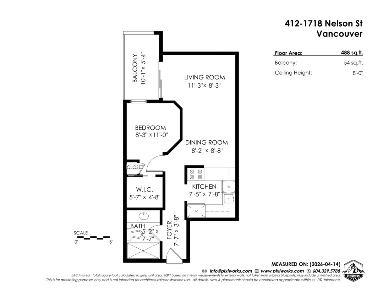 Exterior Rear Photo of 412 1718 Nelson Street, Vancouver, BC