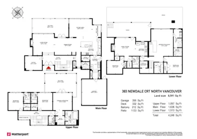 Aerial View of 383 Newdale Court, North Vancouver, BC