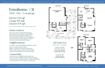 31 9211 Mckim Way, Richmond, BC, Richmond — Townhouse for sale