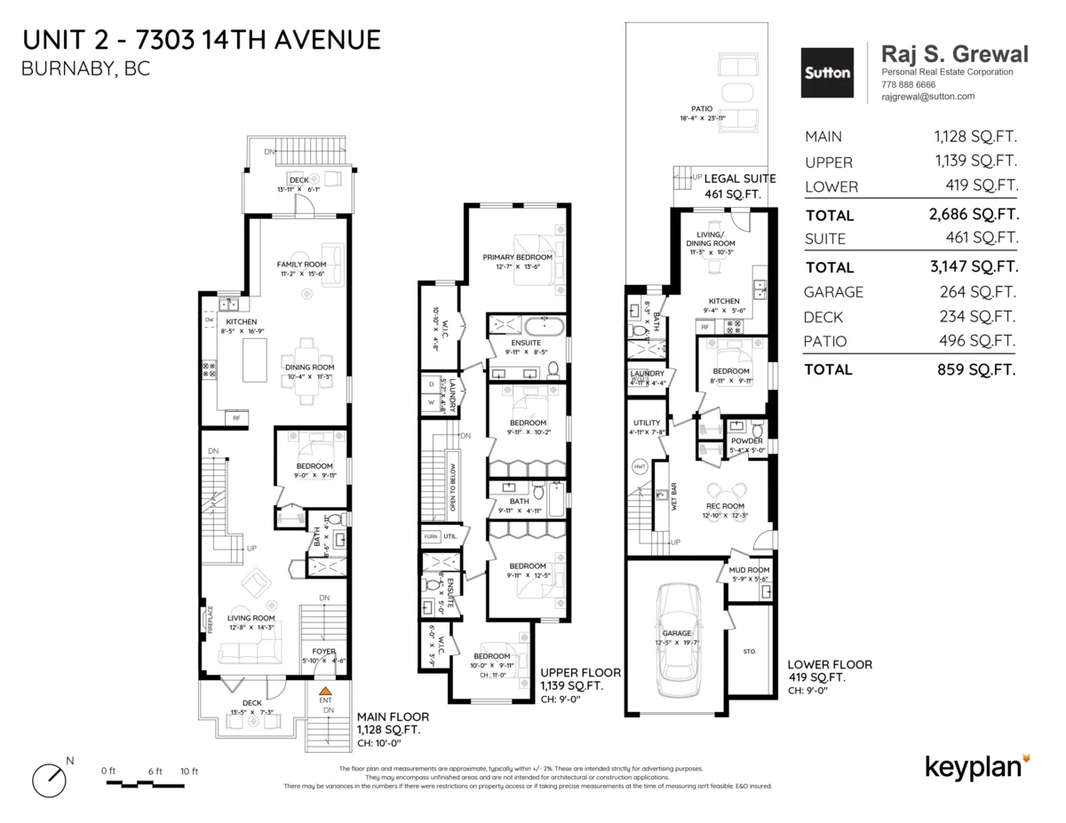 Living Room Photo of 2 7303 14th Avenue, Burnaby, BC