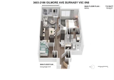 Outdoor Deck Photo of 3603 2186 Gilmore Avenue, Burnaby, BC