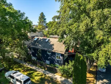 Aerial View of 4399 Quebec Street, Vancouver, BC