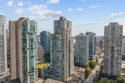 Aerial View of 1901 888 Homer Street, Vancouver, BC
