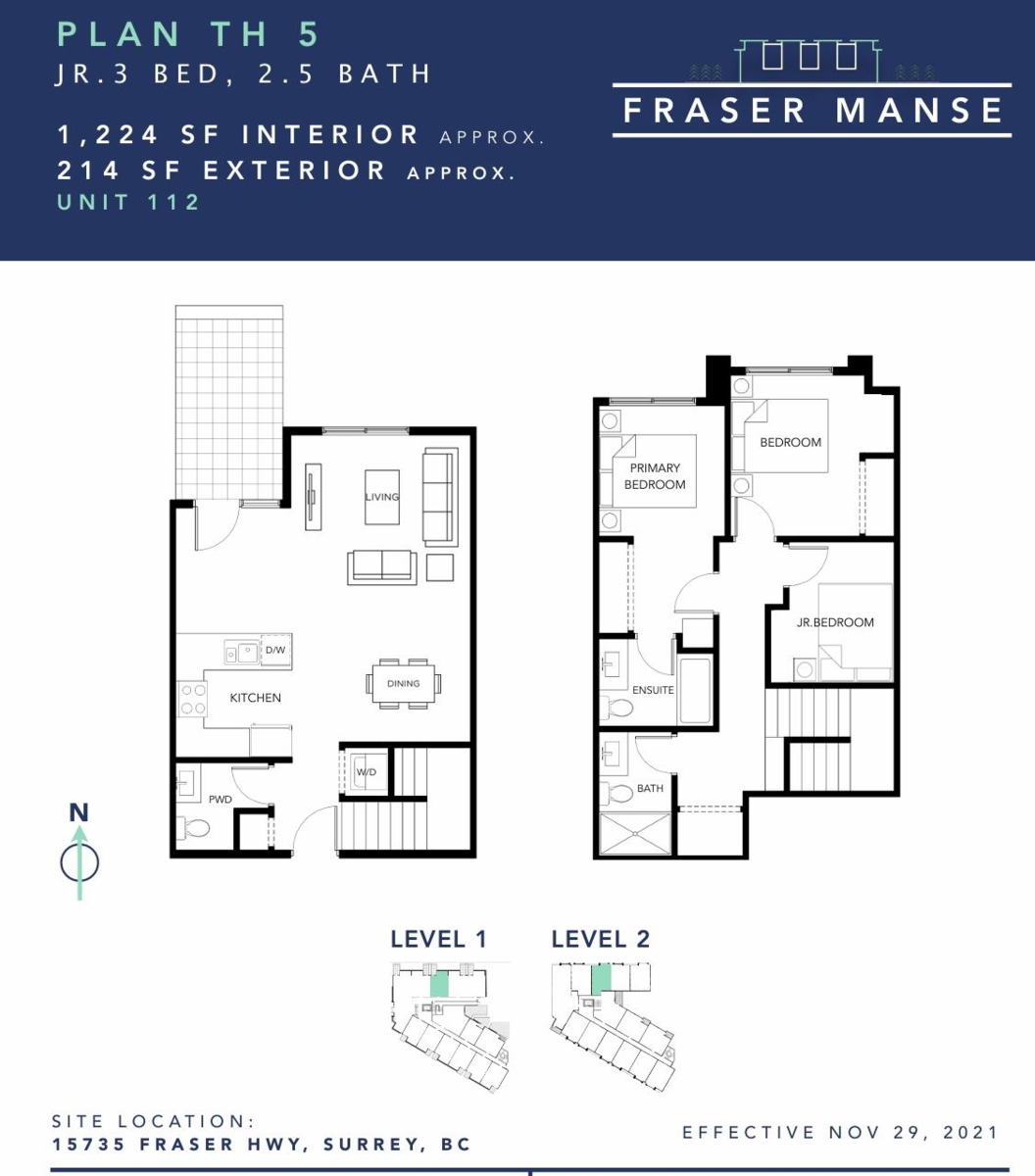 Exterior Rear Photo of 112 15739 Fraser Highway, Surrey, BC