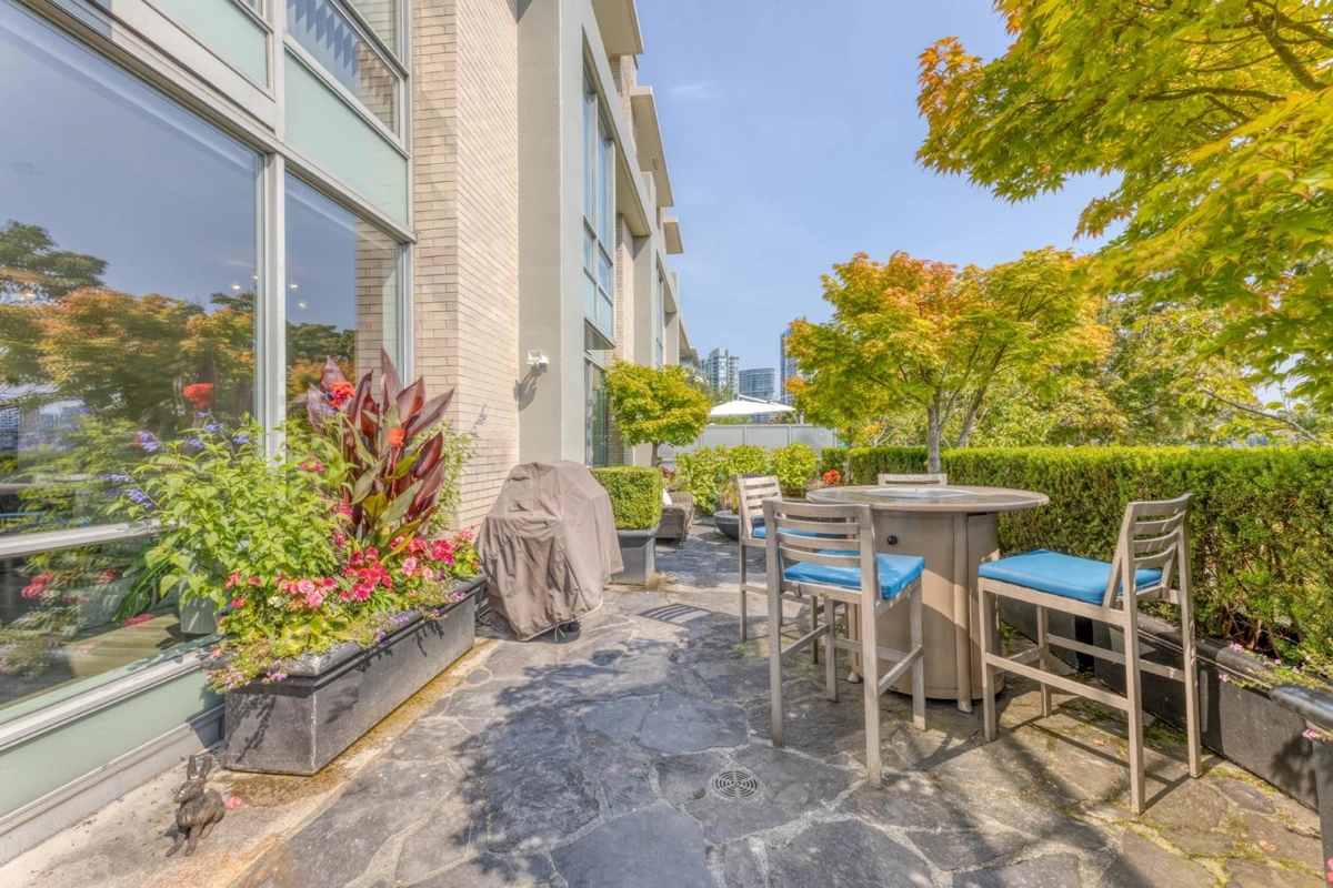 Aerial View of 110 1328 Marinaside Crescent, Vancouver, BC