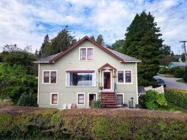 Aerial View of 589 Seaview Road, Gibsons, BC