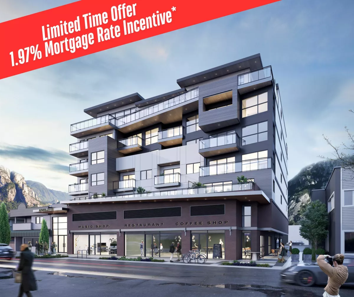 Exterior Front Photo of 406 38044 Second Avenue, Squamish, BC