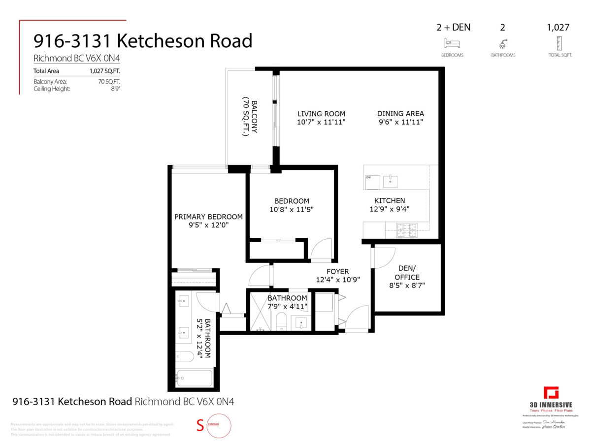 Hallway Photo of 916 3131 Ketcheson Road, Richmond, BC