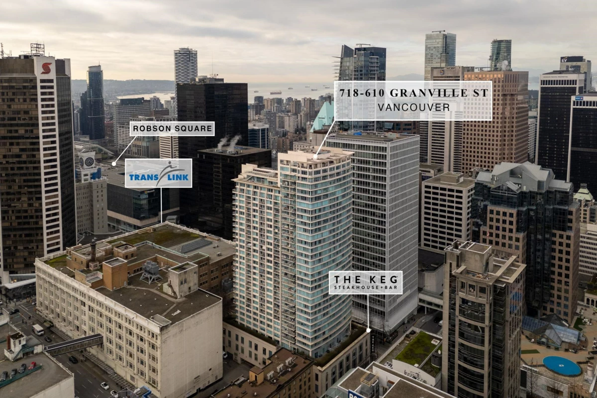 Exterior Rear Photo of 718 610 Granville Street, Vancouver, BC