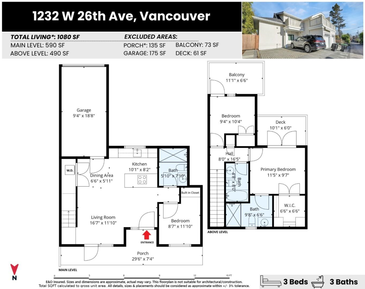 Exterior Rear Photo of 1232 W 26th Avenue, Vancouver, BC