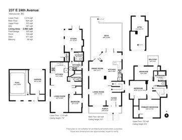 Aerial View of 237 E 24th Avenue, Vancouver, BC