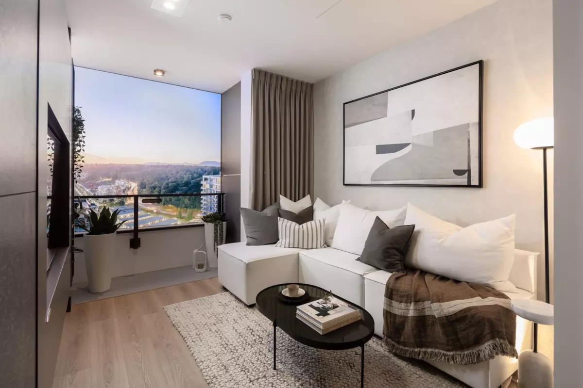 Living Room Photo of 820 8633 River District Crossing, Vancouver, BC