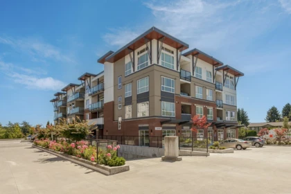 Aerial View of 404 19567 64 Avenue, Surrey, BC
