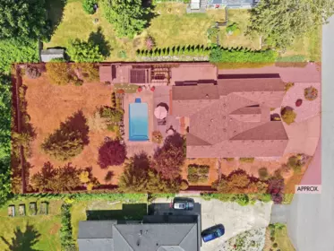 Aerial View of 795 Madison Place, Gibsons, BC