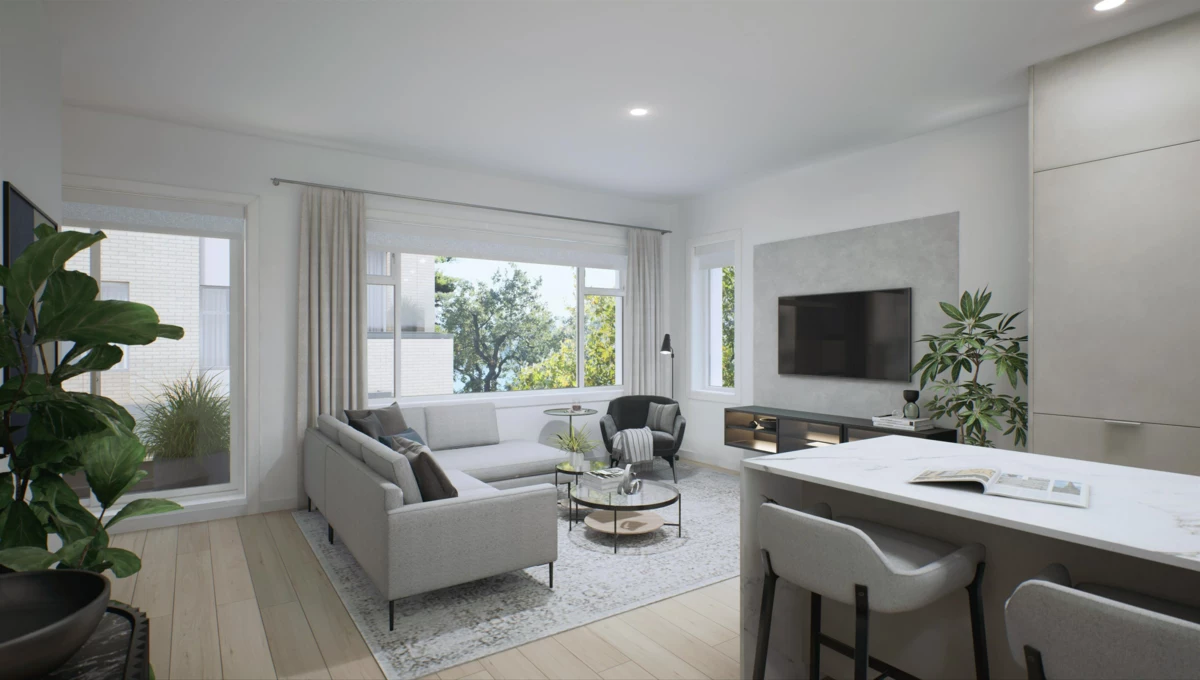 Living Room Photo of 111 433 E 3rd Street, North Vancouver, BC