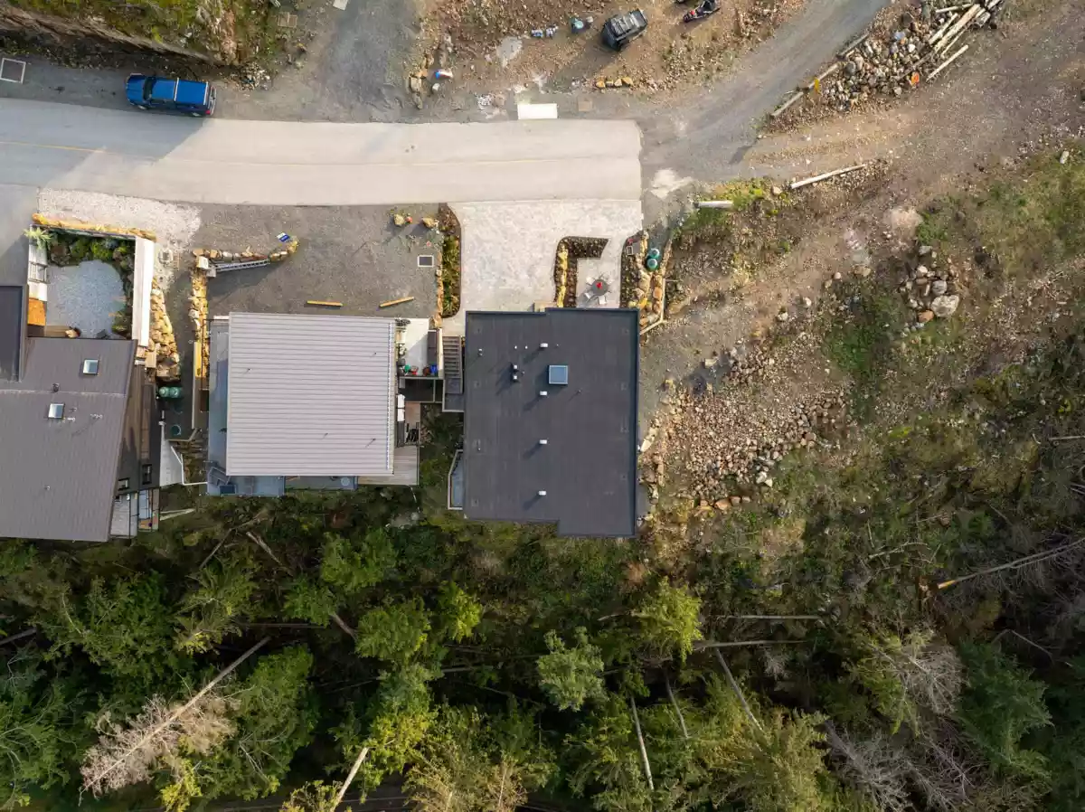 Aerial View of 873 Rivendell Drive, Bowen Island, BC