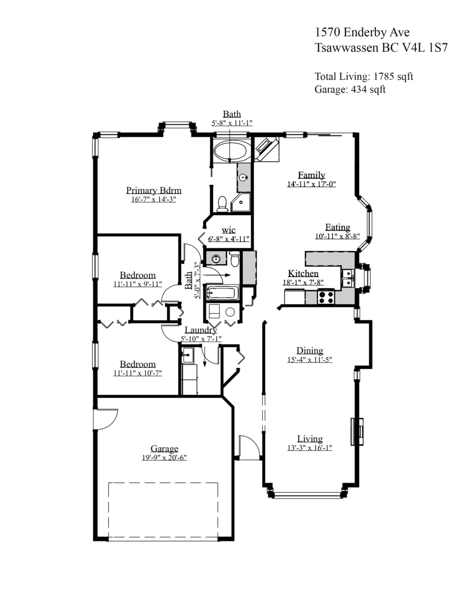 Aerial View of 1570 Enderby Avenue, Delta, BC