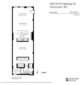 Entry Foyer Photo of 605 53 W Hastings Street, Vancouver, BC