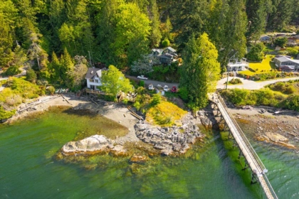 Aerial View of 1587 Mount Gardner Road, Bowen Island, BC