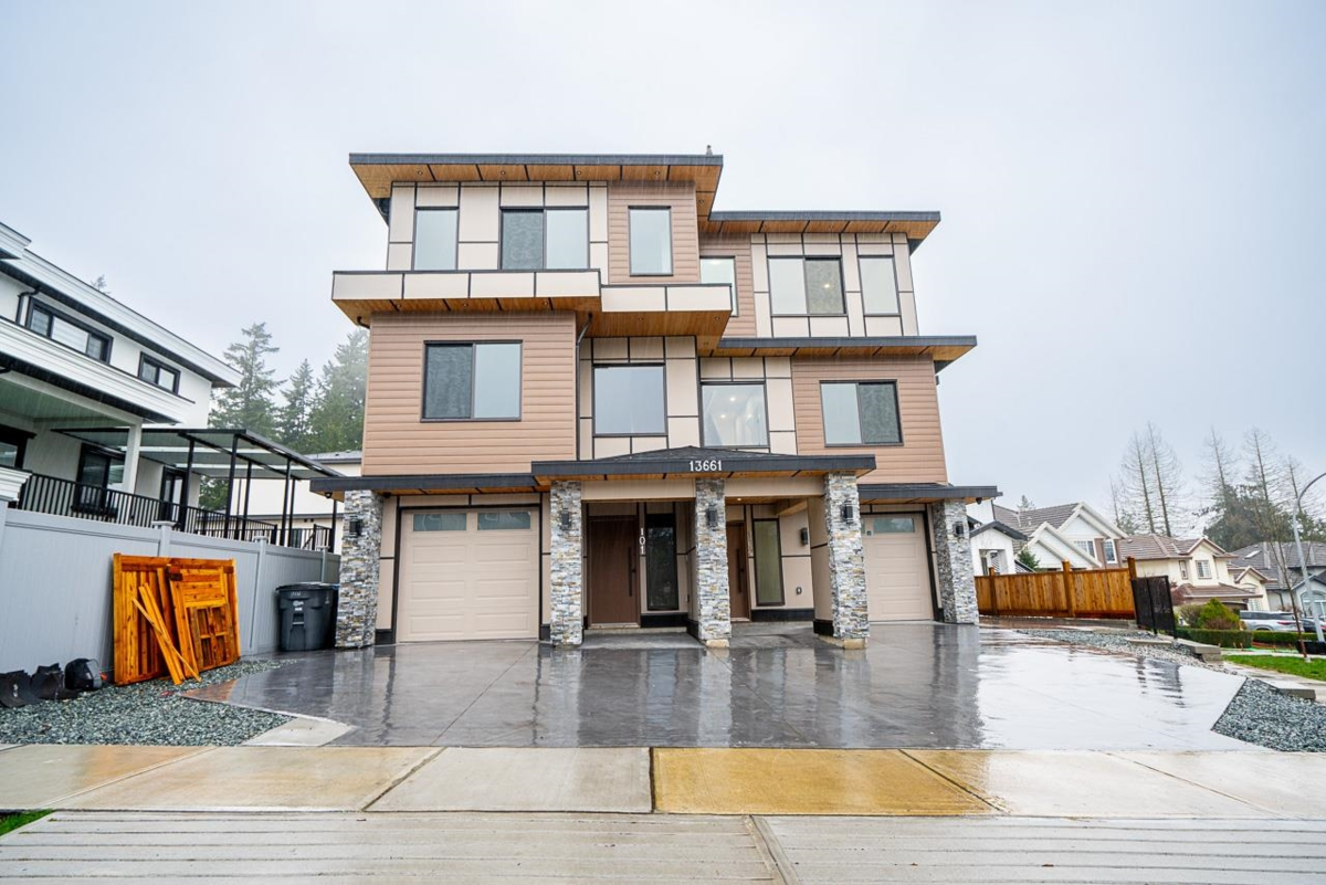 Exterior Rear Photo of 102 13661 59 Avenue, Surrey, BC