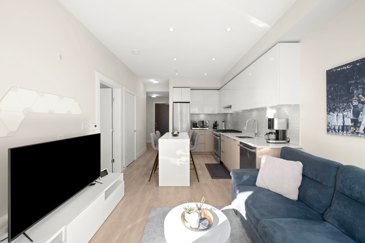 Kitchen Island Photo of 411 8508 Rivergrass Drive, Vancouver, BC