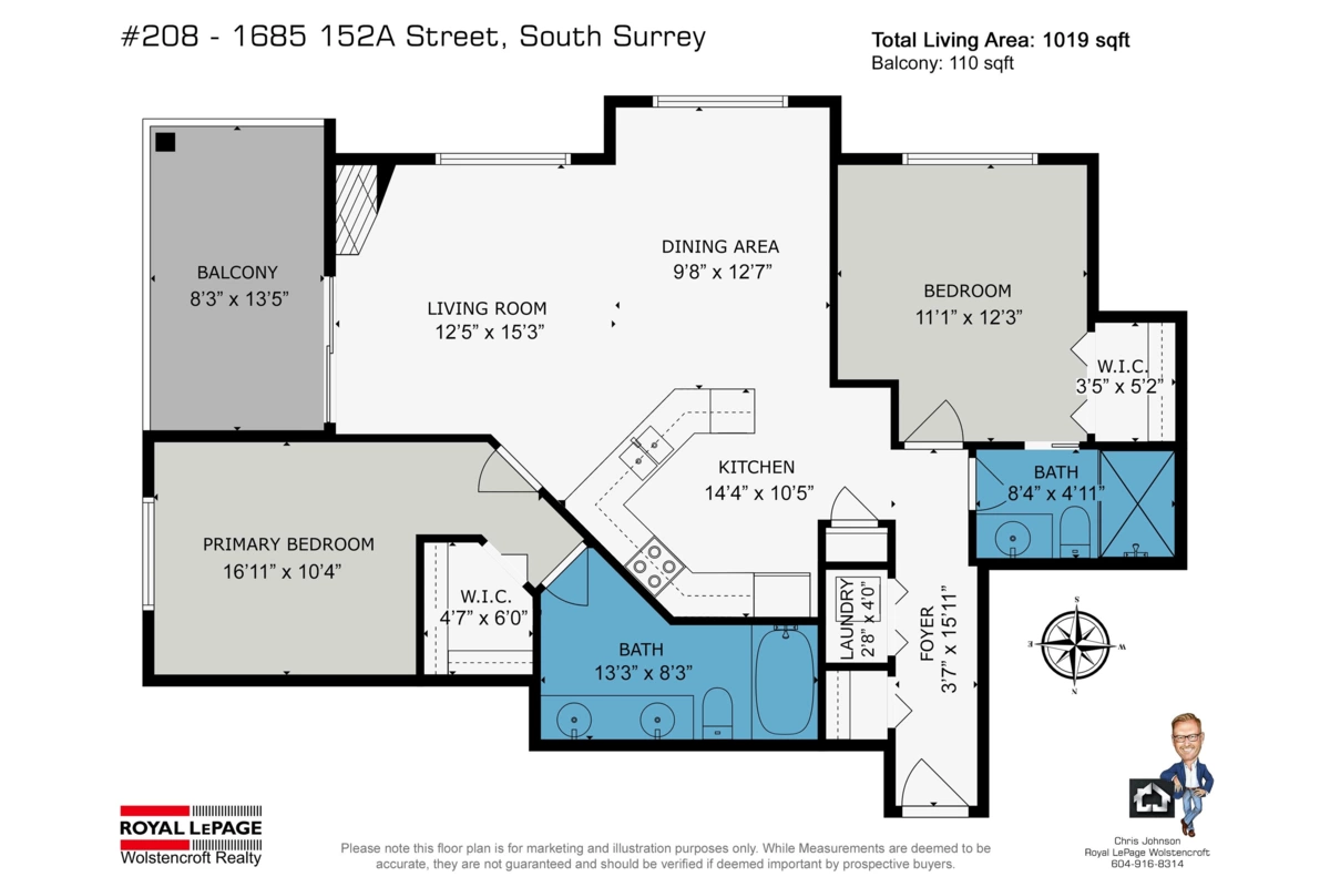 Entry Foyer Photo of 208 1685 152a Street, Surrey, BC