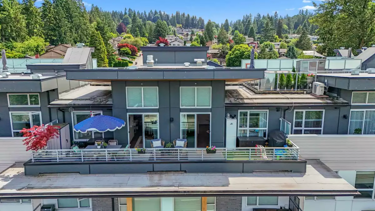 Aerial View of 609 3229 St Johns Street, Port Moody, BC