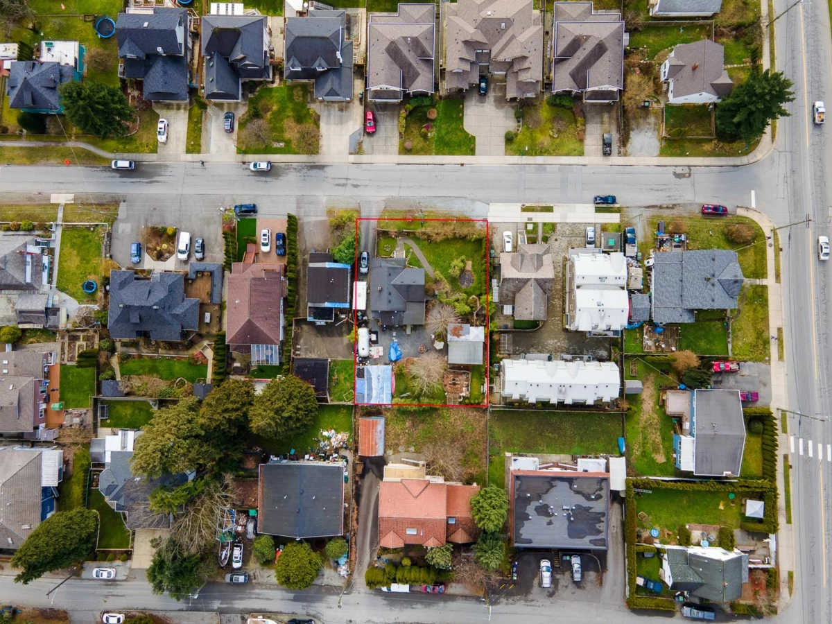 Aerial View of 1111 Cartier Avenue, Coquitlam, BC