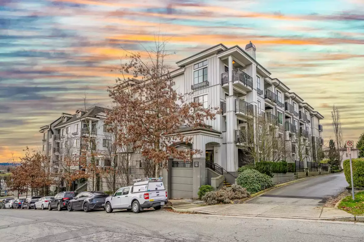 Exterior Front Photo of 409 210 Lebleu Street, Coquitlam, BC