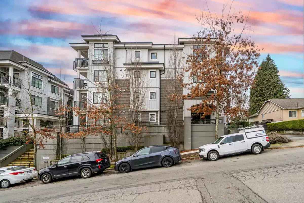 Exterior Rear Photo of 409 210 Lebleu Street, Coquitlam, BC