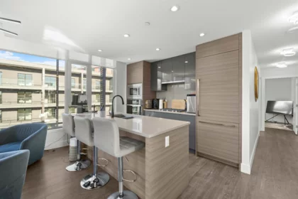 Kitchen Island Photo of 609 3438 Sawmill Crescent, Vancouver, BC