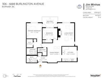 306 6688 Burlington Avenue, Burnaby, BC, Burnaby — Apartment/Condo for sale