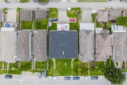 Aerial View of 5393 Norfolk Street, Burnaby, BC
