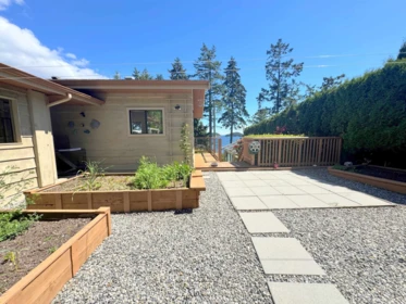 Aerial View of 7065 Dale Road, Sechelt, BC