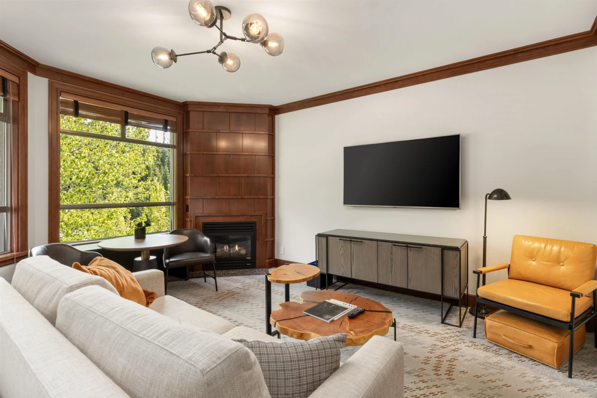 Living Room Photo of 728 4591 Blackcomb Way, Whistler, BC