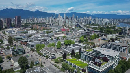 Aerial View of 101 1875 W 8th Avenue, Vancouver, BC