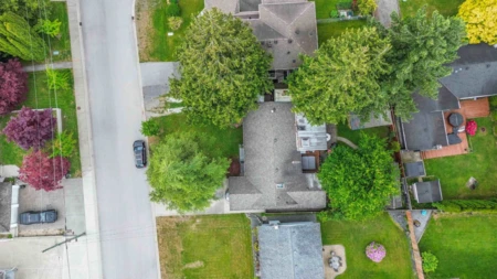 Aerial View of 8554 109b Street, Delta, BC