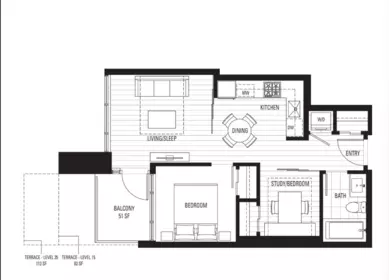 Aerial View of 3510 13350 Central Avenue, Surrey, BC