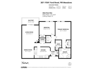 Aerial View of 307 19241 Ford Road, Pitt Meadows, BC