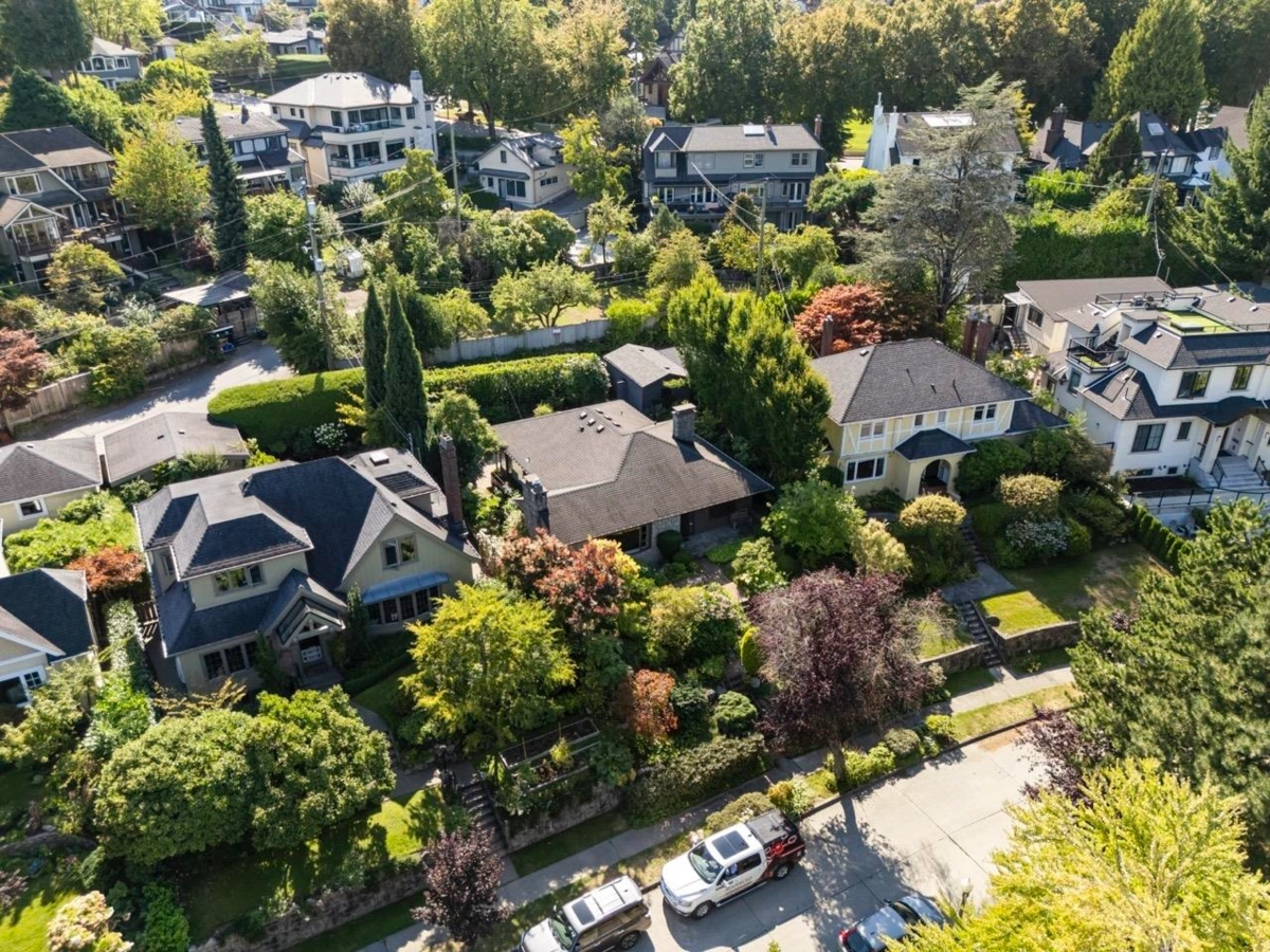 Aerial View of 2533 Wallace Crescent, Vancouver, BC