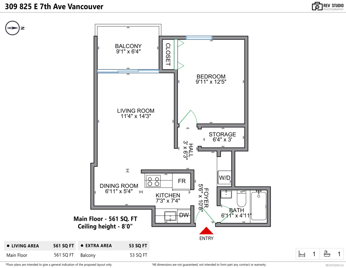 Hallway Photo of 309 825 E 7th Avenue, Vancouver, BC