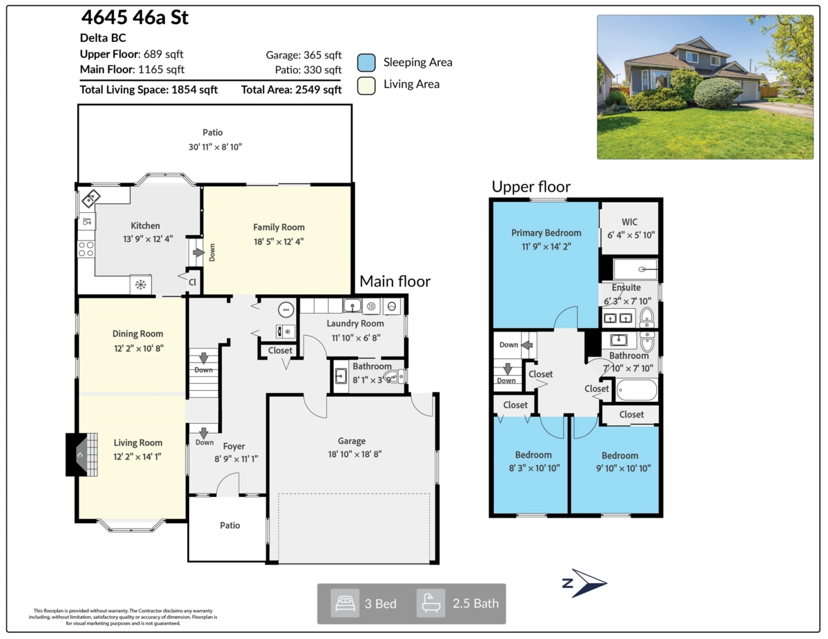 Exterior Rear Photo of 4645 46a Street, Delta, BC