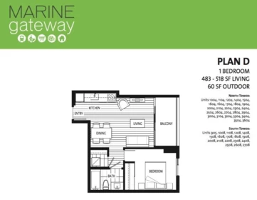 Primary Bedroom Photo of 3004 488 SW Marine Drive, Vancouver, BC