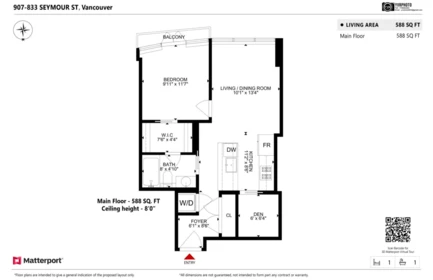 Garage Interior Photo of 907 833 Seymour Street, Vancouver, BC