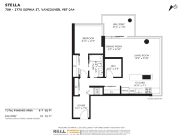 Hallway Photo of 709 2770 Sophia Street, Vancouver, BC