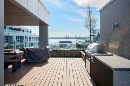 Aerial View of 807 755 Harbourside Drive, North Vancouver, BC