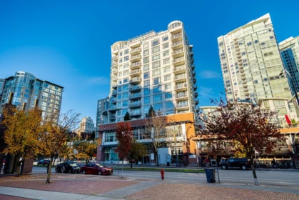 Aerial View of 906 189 Davie Street, Vancouver, BC