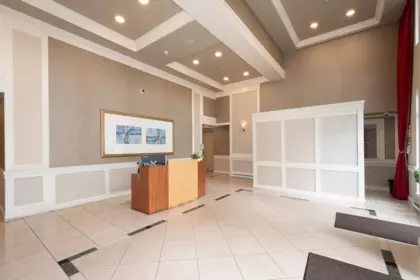Aerial View of 409 5933 Cooney Road, Richmond, BC