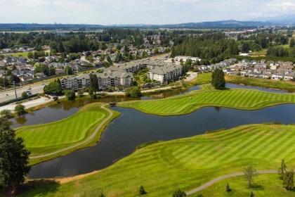 Aerial View of 317 19673 Meadow Gardens Way, Pitt Meadows, BC
